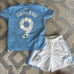 Puma Kids Light Blue Manchester City Jersey Set